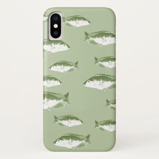 Olijfgroene vis Case-Mate iPhone case (Achterkant)