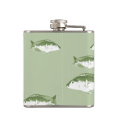 Olijfgroene vis heupfles (Achterkant)