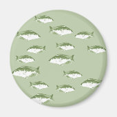 Olijfgroene vis magneet (Voorkant)