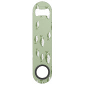Olijfgroene vis speed flessenopener (Achterkant)
