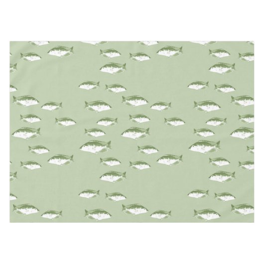 Olijfgroene vis tafelkleed (Voorkant (Horizontaal))