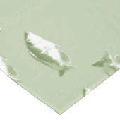 Olijfgroene vis tafelkleed (Gekanteld)
