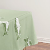 Olijfgroene vis tafelkleed (Voorbeeld)