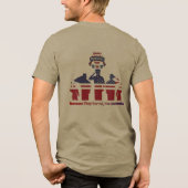 Olijfgroene vleugels van herinnering Tri-Blend shirt (Achterkant)