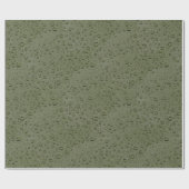 Olijfgroene waterdruppels cadeaupapier (Vlak)
