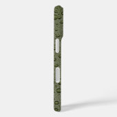 Olijfgroene waterdruppels Case-Mate iPhone case (Achterkant / Rechts)