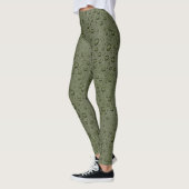 Olijfgroene waterdruppels leggings (Links)