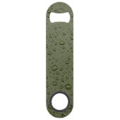Olijfgroene waterdruppels speed flessenopener (Achterkant)