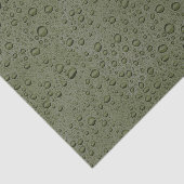 Olijfgroene waterdruppels tissuepapier (Detail)