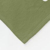 Olijfgroene wilgentak Monogram Fleece Deken (Hoek)