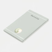 Olijfgroene Yin Yang-meditatie Persoonlijk Post-it® Notes (Schuin)
