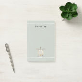 Olijfgroene zeeschildpad gepersonaliseerd  post-it® notes (Kantoor)