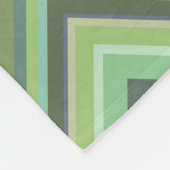 Olijfgroene zigzag-lijnen fleece deken (Hoek)