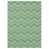 Olijfgroene zigzag-lijnen klembord (Achterkant)