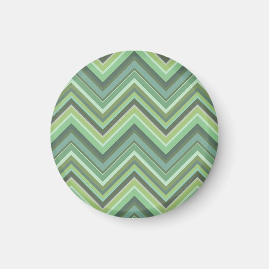 Olijfgroene zigzag-lijnen magneet (Voorkant)