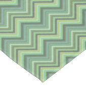 Olijfgroene zigzag-lijnen tafelkleed (Gekanteld)