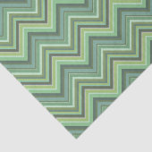 Olijfgroene zigzag-lijnen tissuepapier (Detail)