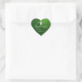 Olijfgroene Zilveren Frame Logo Monogram Bedankt Hart Sticker (Tas)
