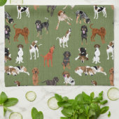 Olijfhonden Theedoek (Gevouwen)