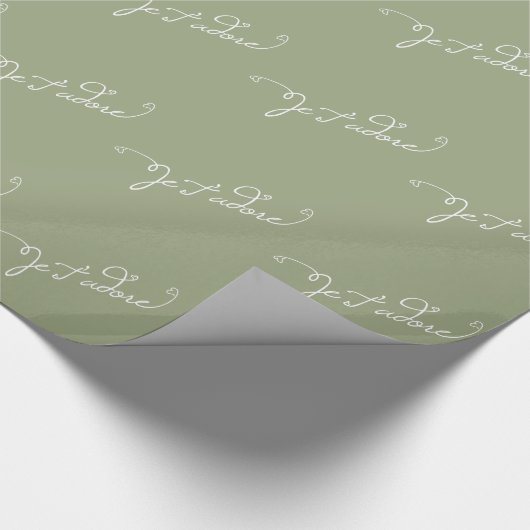 olijfje T'adore betekent dat ik je Franse zin aanb Cadeaupapier (Hoek)