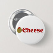 Olijfkaas (I Love) Ronde Button 5,7 Cm (Voorkant /achterkant)