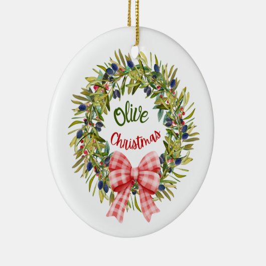 Olijfkerst Keramisch Ornament (Rechts)