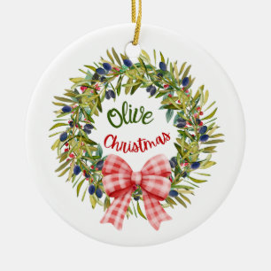Olijfkerst Keramisch Ornament