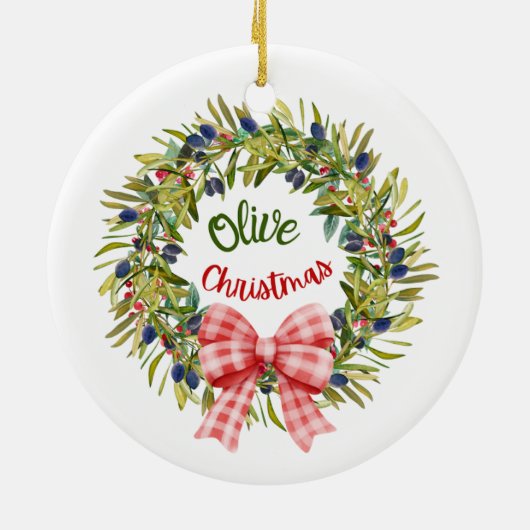 Olijfkerst Keramisch Ornament (Achterkant)