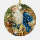  Olijfkerstman met een Rudolph Ceramic O Keramisch Ornament (Voorkant)