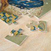  Olijfkerstman met een Rudolph Legpuzzel (Zijkant)