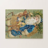  Olijfkerstman met een Rudolph Legpuzzel (Horizontaal)