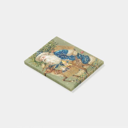  Olijfkerstman met een Rudolph Post-it® Notes (Schuin)