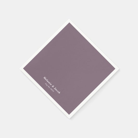 Olijfkleurige bruiloft servet (Hoek)