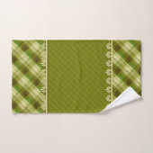 Olijfkleurpatchwork, olijfvlecht, groene patchwand bad handdoek (Handdoek)