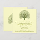 Olijfkrul Boom Uitnodiging (Voorkant / Achterkant)
