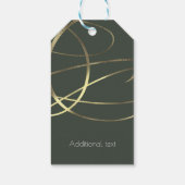 Olijfleger Groen & Goud Faux Folie Custom Favor Cadeaulabel (Achterkant)