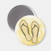 Olijfmagneet Teenslippers Magneet (Voorkant / Achterkant)