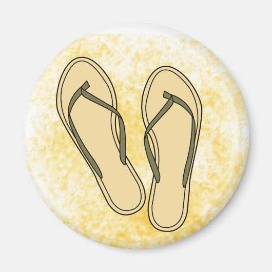 Olijfmagneet Teenslippers Magneet (Voorkant)