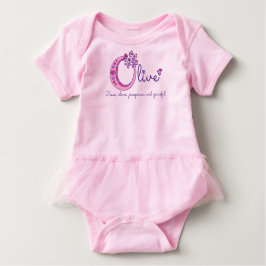 Olijfmeisjes met de betekenis van brief O monogram Kinder Shirts