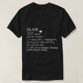 Olijfnaam Olijf Definitie Olijf Vrouw Naam Olijf T-shirt (Design voorkant)