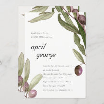 OLIJFOLIAGE WATERVERF GENDER REVEAL INVITE