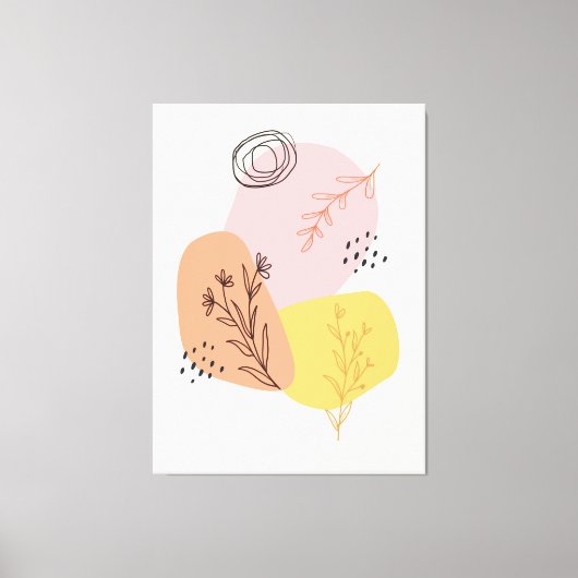 Olijfolie Abstract, geometrische vormen, minimaal Canvas Afdruk (Voorkant)