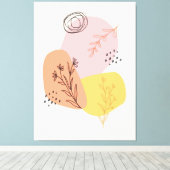 Olijfolie Abstract, geometrische vormen, minimaal Canvas Afdruk (Insitu (Houten vloer))