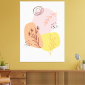 Olijfolie Abstract, geometrische vormen, minimaal Canvas Afdruk (Insitu (Woonkamer))