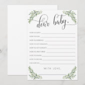 Olijfolie Baby Vernissen Kaart (Voorkant / Achterkant)