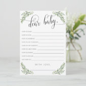 Olijfolie Baby Vernissen Kaart (Staand voorkant)