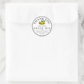 Olijfolie Bedankt Favor Ronde Sticker (Tas)