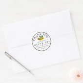 Olijfolie Bedankt Favor Ronde Sticker (Envelop)