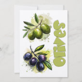 Olijfolie Biologische Vegan Botanische زيتون زيت Kaart (Voorkant)