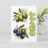 Olijfolie Biologische Vegan Botanische زيتون زيت Kaart (Staand voorkant)
